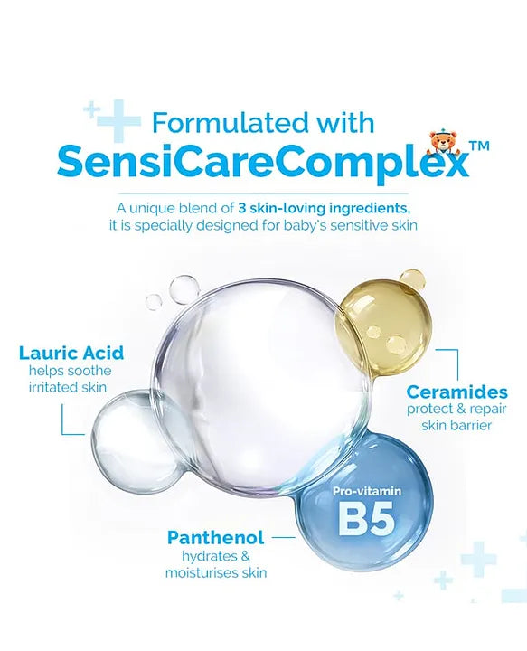 Mamaearth Baby DermaSoft Head to Toe Wash with SensiCareComplex for Baby's Sensitive Skin - 250 ml