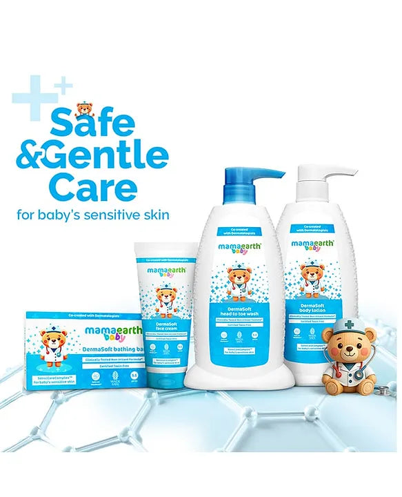 Mamaearth Baby DermaSoft Head to Toe Wash with SensiCareComplex for Baby's Sensitive Skin - 250 ml