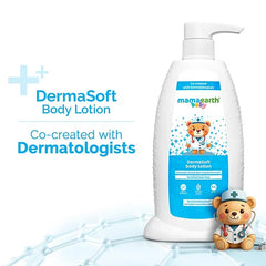 Mamaearth Baby DermaSoft Body Lotion with SensiCareComplex for Baby's Sensitive Skin Co-created with Dermatologists | Safe and Non-irritant formula | Fragrance Free - 250 ml