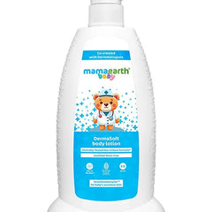 Mamaearth Baby DermaSoft Body Lotion with SensiCareComplex for Baby's Sensitive Skin Co-created with Dermatologists | Safe and Non-irritant formula | Fragrance Free - 250 ml