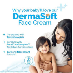 Mamaearth Baby DermaSoft Face Cream with SensiCareComplex for Baby's Sensitive Skin - 80 g