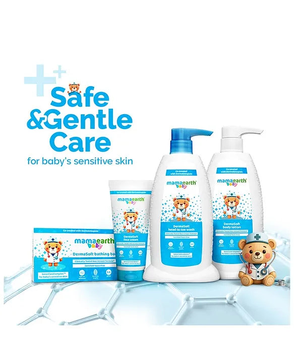 Mamaearth Baby DermaSoft Face Cream with SensiCareComplex for Baby's Sensitive Skin - 80 g