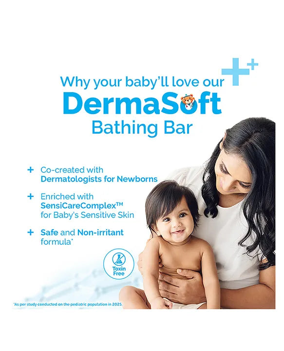 Mamaearth Baby Dermasoft Bathing Bar With Sensicare Complextm for Baby's Sensitive Skin - 75 g