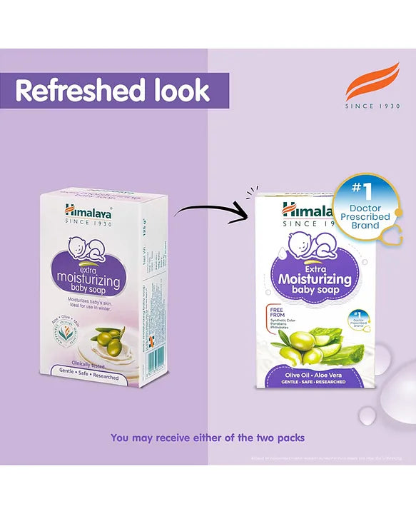 Himalaya Babycare Himalaya Extra Moisturising Baby Soap 4x75 gm (Buy 3 Get 1 Free)