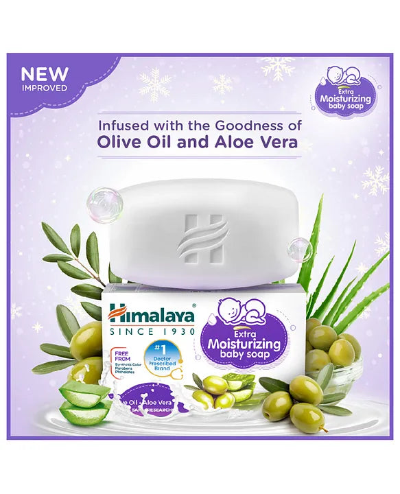 Himalaya Babycare Himalaya Extra Moisturising Baby Soap 4x75 gm (Buy 3 Get 1 Free)
