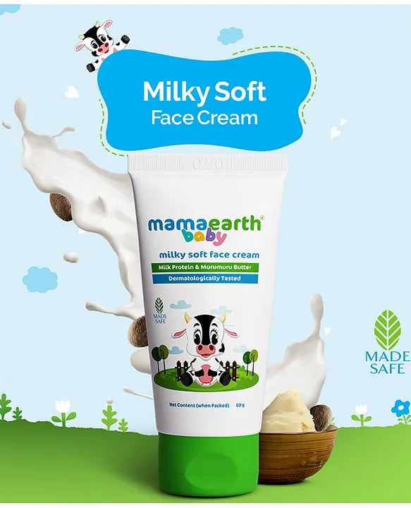 Mamaearth Baby mamaearth Milky Soft Baby Face Cream With Muru Muru Butter - 60 ml