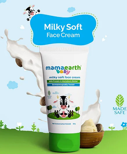 mamaearth Milky Soft Baby Face Cream With Muru Muru Butter - 60 ml  ( Pack of 2 )