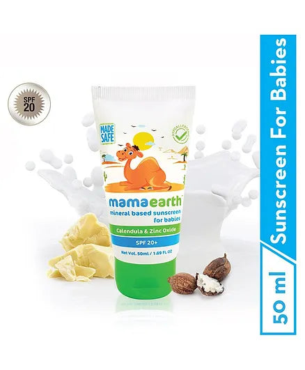 mamaearth Mineral Based Sunscreen For Babies - 50 ml (Pack of 2)