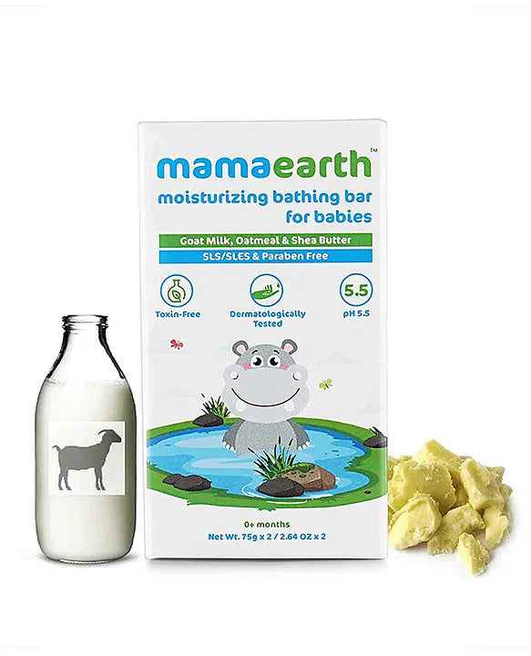 Mamaearth Baby Mamaearth Moisturizing Baby Bathing Soap Bar Pack Of 2 - 75gm