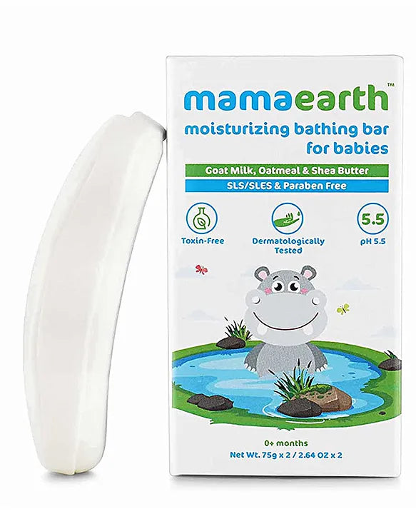 Mamaearth Baby Mamaearth Moisturizing Baby Bathing Soap Bar Pack Of 2 - 75gm