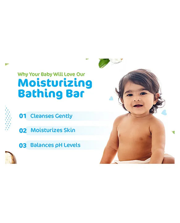 Mamaearth Baby Mamaearth Moisturizing Baby Bathing Soap Bar Pack Of 2 - 75gm