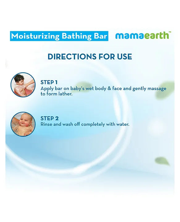 Mamaearth Baby Mamaearth Moisturizing Baby Bathing Soap Bar Pack Of 2 - 75gm