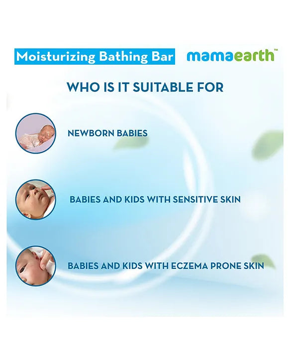 Mamaearth Baby Mamaearth Moisturizing Baby Bathing Soap Bar Pack Of 2 - 75gm