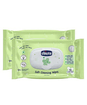 Chicco Baby Moments Fliptop Wipes - 72 Wipes (Pack of 4)