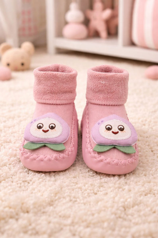 Pink Carrot- Baby Sock Shoes for Infants Babies - 6 to 18 Months
