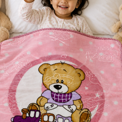 Kradyl Kroft Plush Double Layered Velvet with Two Side Printed Infant  Blanket - Design 3
