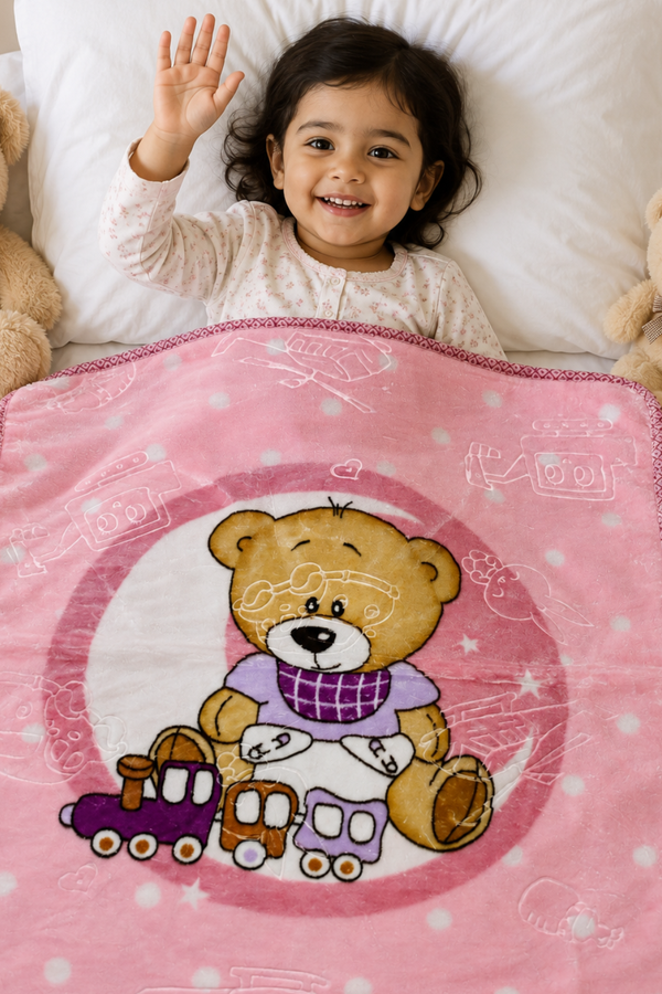 Kradyl Kroft Plush Double Layered Velvet with Two Side Printed Infant  Blanket - Design 3