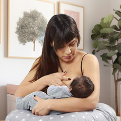 Grey Star-Baby Feeding Pillow | Nursing Pillow | Breastfeeding Pillow