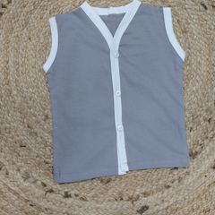 1 Pc Sleeveless Cotton Jersey Hoisery Jhabla Vest - Grey