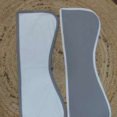 Grey White Soft Hoisery Baby Face Cloth| Baby Burp Napkins I Pack of 2