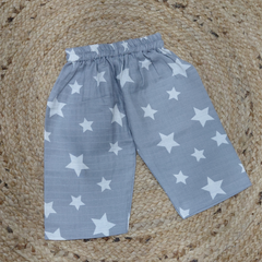Unisex Pajama Pants | 120 GSM Checkered Muslin Fabric - Born Star Grey