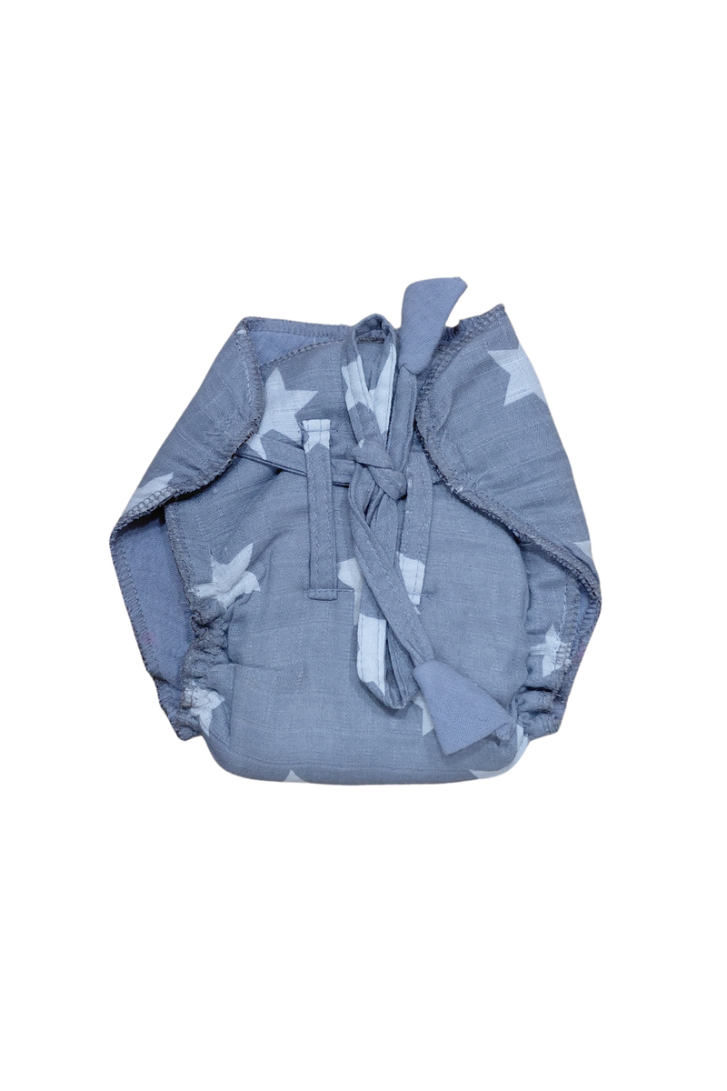 Born Star Grey Langot - 5 Layer Padded Muslin Baby Langots |Reusable| for Diaper Free Time
