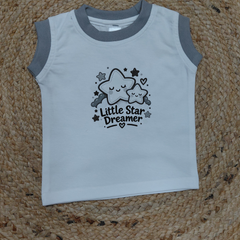Sleeveless Kids Tee - 100% Cotton Little Star Dreamer