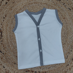 1 Pc Sleeveless Cotton Jersey Hoisery Jhabla Vest - White