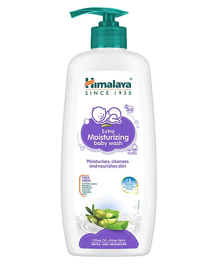 Himlaya Extra Moisturizing Baby Wash - 400ml & Gentle Baby Shampoo - 200 ml