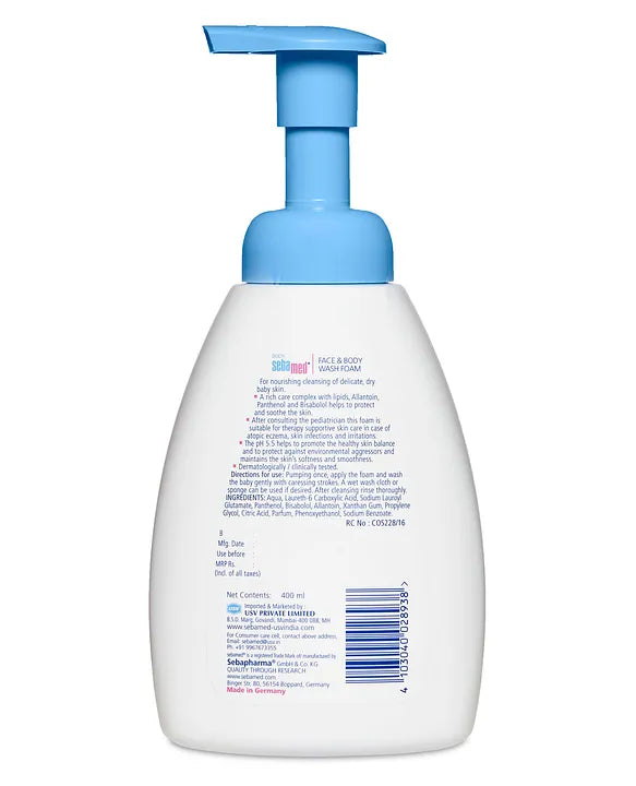 Sebamed Face & Body Foam Wash White - 400 ml