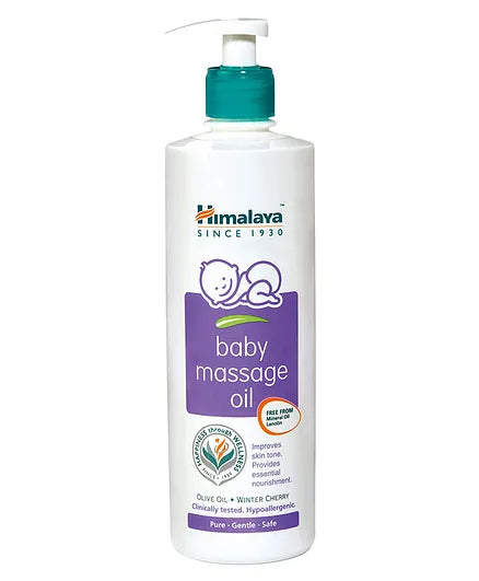 Himalaya Herbal Baby Massage Oil Dispenser Bottle - 500 ml &Baby Lotion - 400 ml