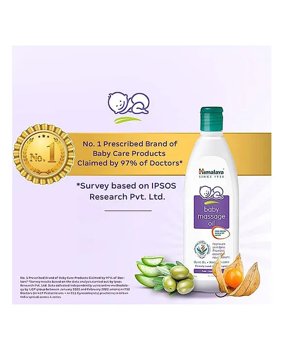 Himalaya Babycare Himalaya Herbal Baby Massage Oil Dispenser Bottle - 500 ml