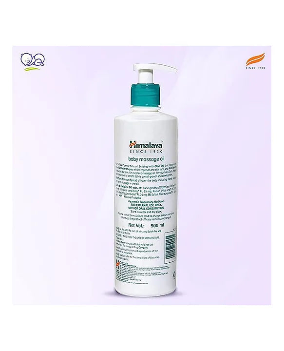 Himalaya Babycare Himalaya Herbal Baby Massage Oil Dispenser Bottle - 500 ml