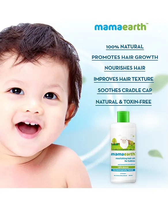 Mamaearth Baby Mama Earth Nourishing Baby Hair Oil White - 200 ml
