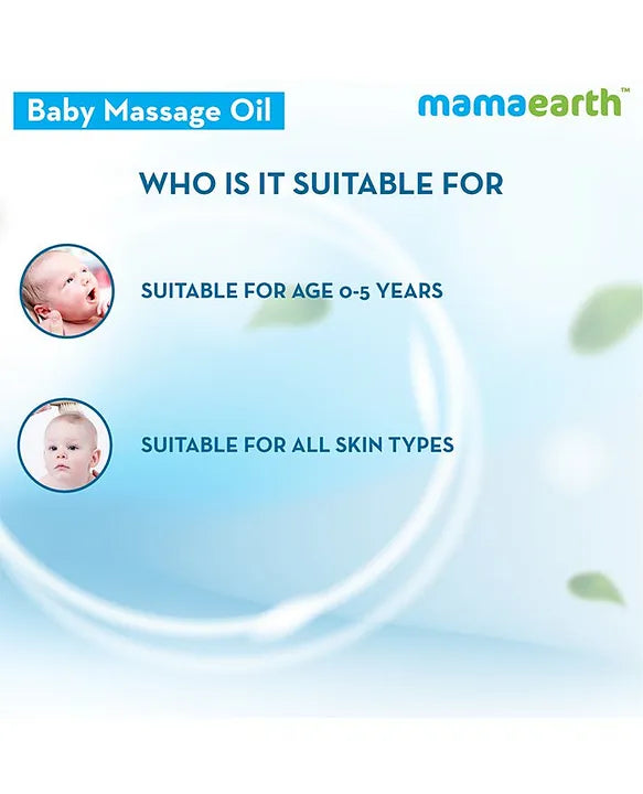 Mamaearth Baby Mama Earth Soothing Baby Massage Oil White - 200 ml