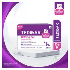 Torrent Pharma Tedibar Moisturising Baby Bathing Bar 75gx3 (Pack of 1) with Skin Friendly pH 100 Percent Soap Free Prevents Dryness & Rashes Dermatologically Tested - By