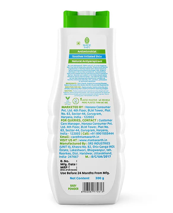 Mamaearth Baby mamaearth Baby Powder with Organic Oatmeal & Arrowroot Powder for Babies - 300 g