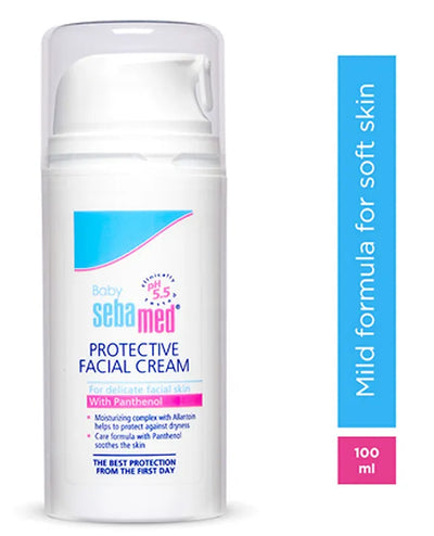 Sebamed Baby  Protective Facial Cream|pH 5.5|Baby Face Cream|Vitamin E for Soft Skin|Ideal for salivary rashes|100ml
