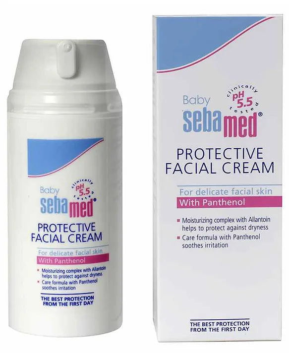 Sebamed Baby  Protective Facial Cream|pH 5.5|Baby Face Cream|Vitamin E for Soft Skin|Ideal for salivary rashes|100ml