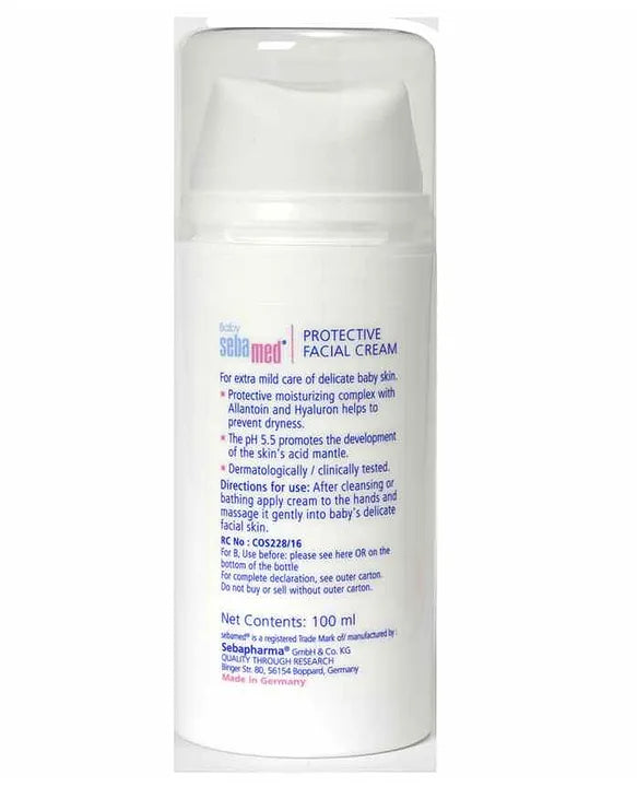 Sebamed Baby  Protective Facial Cream|pH 5.5|Baby Face Cream|Vitamin E for Soft Skin|Ideal for salivary rashes|100ml