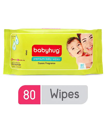 Babyhug Premium Baby Wipes - 80 Pieces & Figaro Olive Oil - 1 Liter