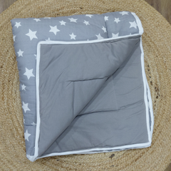 Premium Checkered Muslin Quilts for 0 to 2 Yrs | Born Star Grey