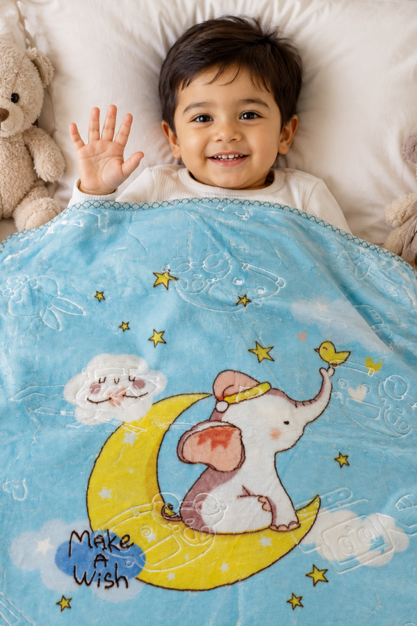 Kradyl Kroft Plush Double Layered Velvet with Two Side Printed Infant  Blanket - Design1
