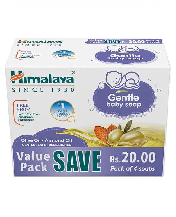 Himalaya Babycare Himalaya Herbal Gentle Baby Soap Value Pack Of 4 - 75 gm