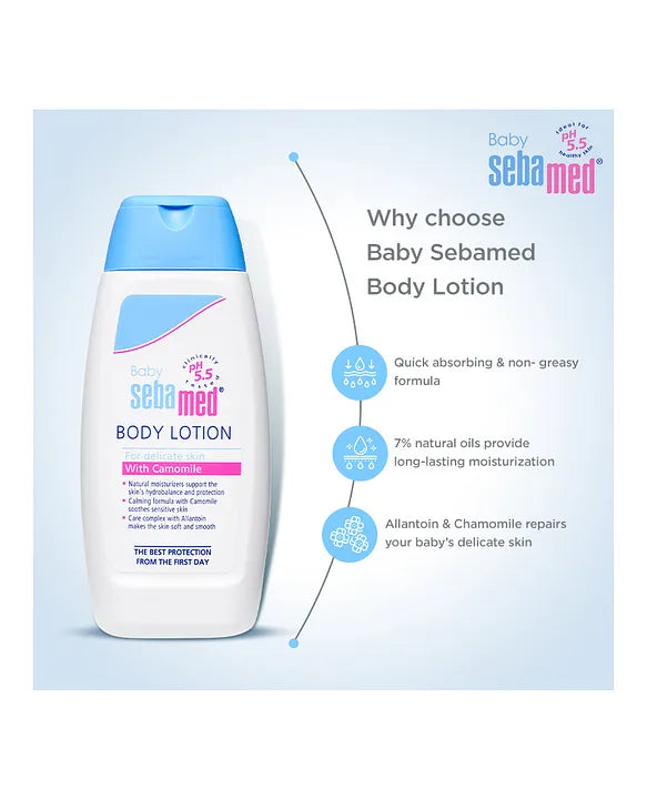 Sebamed Baby  Body Lotion|pH 5.5|Long lasting moisturiser|Quickly absorbed| 100 ml