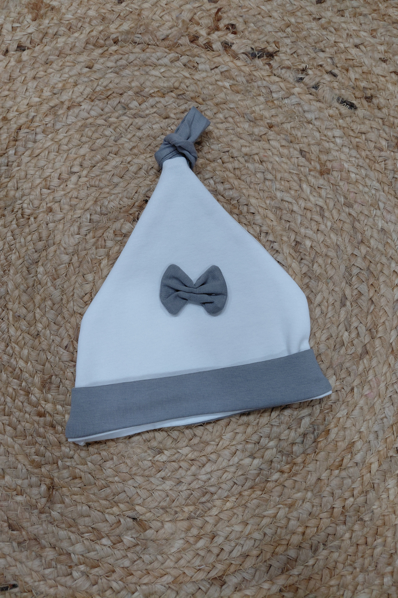 White Knotted Baby Cap