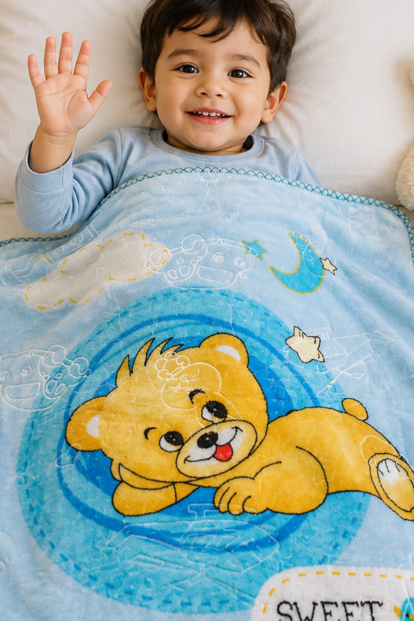 Kradyl Kroft Plush Double Layered Velvet with Two Side Printed Infant  Blanket - Design 8