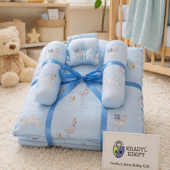 4 Pcs Muslin Bedding Set for 0 to 6 Months - Jolly