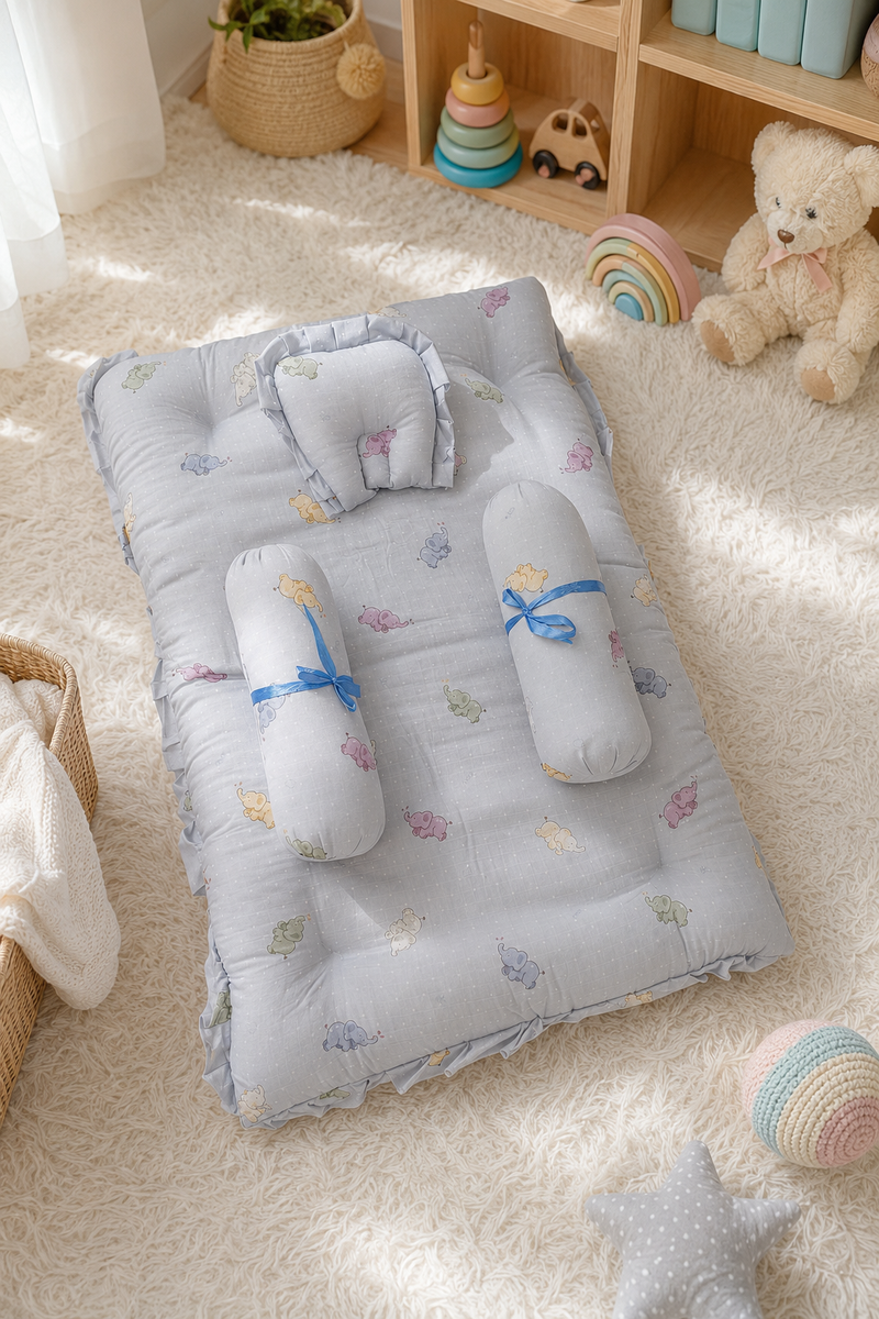 4 Pcs Muslin Bedding Set for 0 to 6 Months - Disco Elli