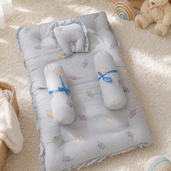 4 Pcs Muslin Bedding Set for 0 to 6 Months - Disco Elli